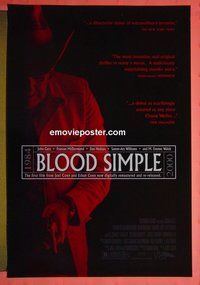 H201 BLOOD SIMPLE one-sheet movie poster R2000 Coen Brothers