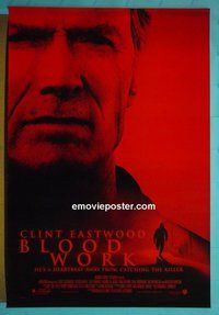 H203 BLOOD WORK double-sided one-sheet movie poster '02 Clint Eastwood, Jeff Daniels