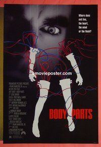 H209 BODY PARTS double-sided one-sheet movie poster '91 Jeff Fahey, cool horror!