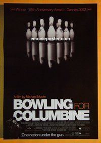 H215 BOWLING FOR COLUMBINE one-sheet movie poster '02 Michael Moore