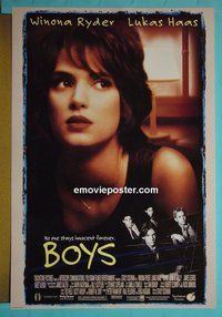 H217 BOYS double-sided one-sheet movie poster '96 Winona Ryder, Lukas Haas