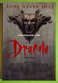 H219 BRAM STOKER'S DRACULA advance one-sheet movie poster '92 Coppola