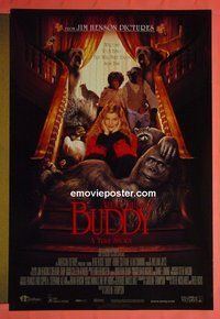 H227 BUDDY double-sided one-sheet movie poster '97 Jim Henson, Rene Russo