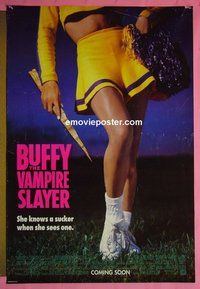 H229 BUFFY THE VAMPIRE SLAYER double-sided advance one-sheet movie poster '92 Swanson