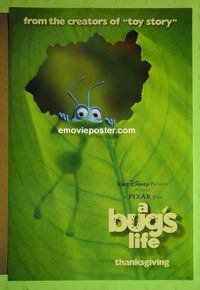 H230 BUG'S LIFE double-sided advance one-sheet movie poster #4 '98 Walt Disney/Pixar