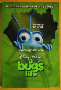 H232 BUG'S LIFE double-sided teaser one-sheet movie poster #2 '98 Walt Disney/Pixar