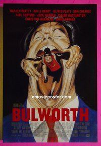 H236 BULWORTH double-sided style B one-sheet movie poster '98 Warren Beatty, Halle Berry