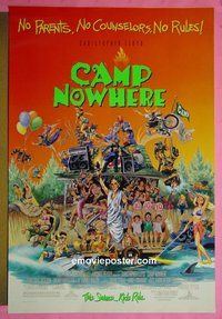 H240 CAMP NOWHERE double-sided advance one-sheet movie poster '94 Christopher Lloyd