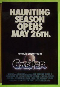 H246 CASPER advance DS 1sh '95 Christina Ricci, Bill Pullman, Haunting season!