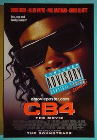 H251 CB4 double-sided one-sheet movie poster '93 Chris Rock, Allen Payne