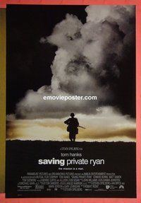 H974 SAVING PRIVATE RYAN double-sided int'l advance one-sheet movie poster '98 Tom Hanks