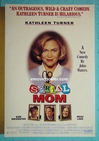 H992 SERIAL MOM double-sided one-sheet movie poster '94 John Waters, Kathleen Turner