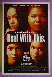 H995 SET IT OFF double-sided one-sheet movie poster '96 Queen Latifah, Vivica Fox