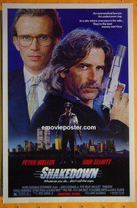 I003 SHAKEDOWN advance one-sheet movie poster '88 Peter Weller, Sam Elliott