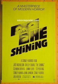 I007 SHINING one-sheet movie poster '80 Nicholson, Kubrick