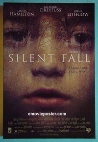 I021 SILENT FALL double-sided one-sheet movie poster '94 Linda Hamilton, Dreyfuss