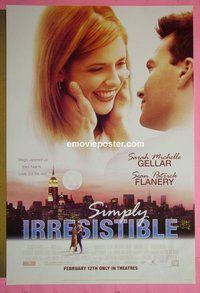 I025 SIMPLY IRRESISTABLE double-sided advance one-sheet movie poster '99 Sarah Michelle Gellar