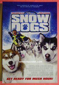 I035 SNOW DOGS double-sided one-sheet movie poster '02 Walt Disney, Cuba Gooding