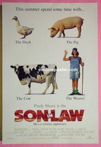 I041 SON IN LAW double-sided int'l one-sheet movie poster '93 Pauly Shore, Gugino