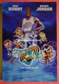 I047 SPACE JAM one-sheet movie poster '96 Michael Jordan & Bugs!