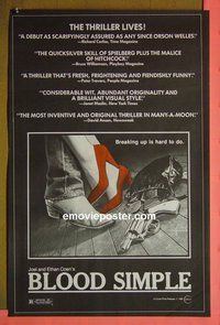 H202 BLOOD SIMPLE special poster '85 Coen Brothers