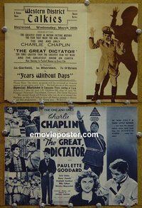 J085 GREAT DICTATOR Australian herald '40 Chaplin