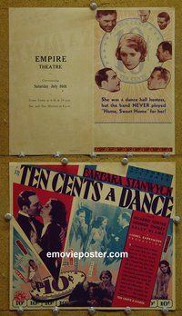 J003 10 CENTS A DANCE herald '31 Barbara Stanwyck