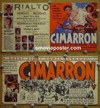 J049 CIMARRON herald '31 Richard Dix, Irene Dunne