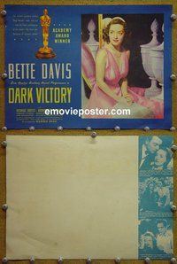 J063 DARK VICTORY herald '39 Bette Davis, Brent