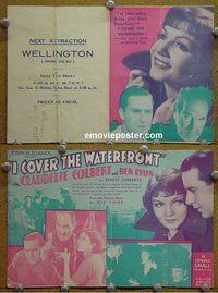 J107 I COVER THE WATERFRONT herald 33 Claudette Colbert