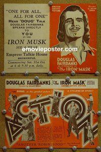 J114 IRON MASK herald '29 Douglas Fairbanks Sr.