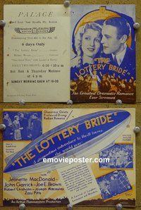 J132 LOTTERY BRIDE herald '30 Jeanette MacDonald