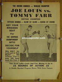 J117 JOE LOUIS VS TOMMY FARR herald '30s boxing!