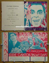 J159 PALMY DAYS herald '31 Eddie Cantor, Raft