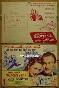 J168 RAFFLES herald '39 David Niven, Havilland