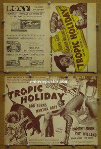 J209 TROPIC HOLIDAY herald '38 Dorothy Lamour