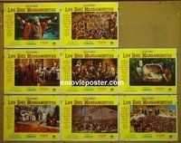 J311 10 COMMANDMENTS 8 Mexican lobby cards R70s Heston