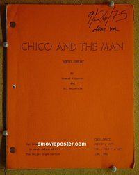 J242 CHICO & THE MAN TV script 7/25/75 Jack Albertson