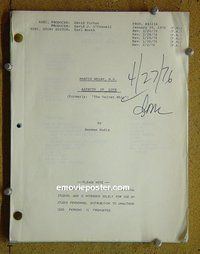 J256 MARCUS WELBY MD television script '76 Robert Young