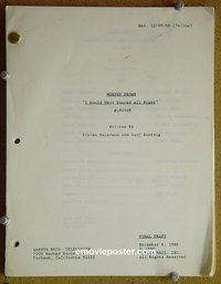 J265 MURPHY BROWN TV script 12/8/1988 Candice Bergen