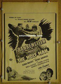 J229 FRANKENSTEIN MEETS THE WOLF MAN local theater WC43