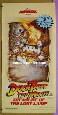 K400 DUCKTALES THE MOVIE Australian daybill movie poster '90 cartoon