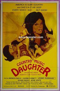 Q216 NASHVILLE GIRL one-sheet movie poster '76 c & w sex!