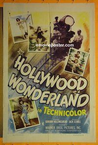 P844 HOLLYWOOD WONDERLAND one-sheet movie poster '47 John Carroll, musical