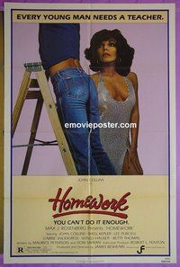 P849 HOMEWORK one-sheet movie poster '82 sexy Joan Collins!