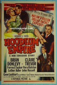 P852 HOODLUM EMPIRE one-sheet movie poster '52 Donlevy, Trevor