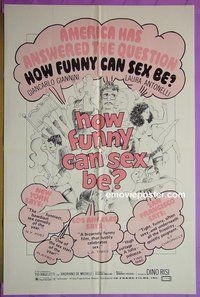 P871 HOW FUNNY CAN SEX BE one-sheet movie poster '73 Giancarlo Giannini