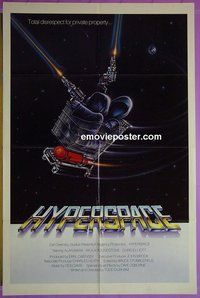 P878 HYPERSPACE one-sheet movie poster '84 Star Wars parody!