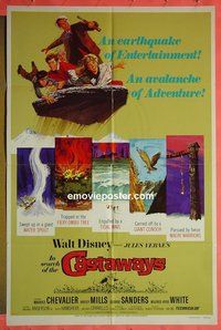 P889 IN SEARCH OF THE CASTAWAYS one-sheet movie poster R78 Hayley Mills
