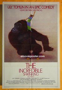 P895 INCREDIBLE SHRINKING WOMAN style B one-sheet movie poster '80 Tomlin